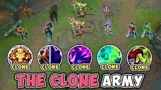 WE CONFUSED THE ENEMIES WITH A TEAM OF CLONES! (EVERY CHAMP DUPLICATES)