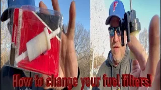 How to change in-line filter and fuel filter Mercury 40hp/50hp/60hp Tracker Classic