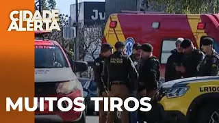 Suspeito com carro furtado troca tiros com a polícia, ele levou a pior e foi baleado