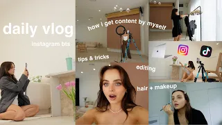 DAILY VLOG | how i get content by myself | INSTAGRAM + INFLUENCER BTS | EDITING | Conagh Kathleen