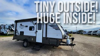 This Compact RV is CRAZY NICE inside for being so small! Olympia 19BH