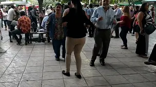 Bailando en la plazuela Obregón Culiacán Sinaloa