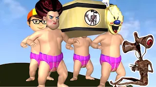 Scary Teacher 3D - Miss T's Baby vs Son Ice Scream The best of troll Siren head COMPILATION