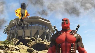 DEADPOOL BLOWS UP IRON MAN'S HOUSE! (GTA 5 Funny Moments)