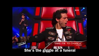 Hozier-Take me to church with lyrics(English)|Marc| The Voice France