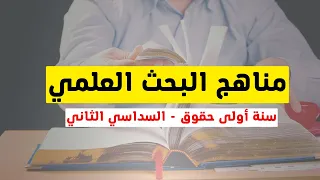 راجع معي مناهج البحث العلمي سنة اولى حقوق السداسي الثاني