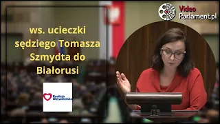 KO - ws. ucieczki sędziego Tomasza Szmydta do Białorusi