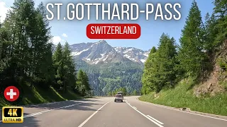 St.Gotthard Pass - Airolo - Göschenen - old Tremola road- Switzerland 4K Drivinig Tour