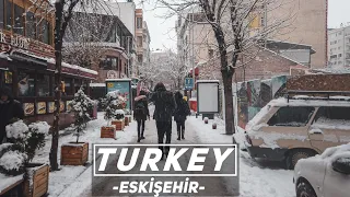 Winter Walk in Turkey, Eskisehir - 4K