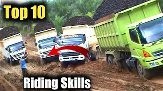Top 10 Dangerous Crazy Trucks Driving Skills 2021! Truck Crossing River & Muddy Roads _ Destruction