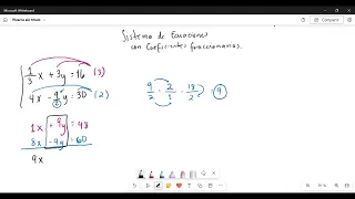 Sistema de Ecuaciones con Coeficientes Fraccionarios