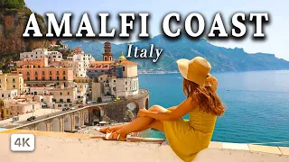 Flying Over The Amalfi Coast (Italy) - Calming Music With Beautiful Natural Landscape - 4k Video