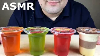 ASMR JELLY EATING (Strawberry, Chocolate, Apple and Peach) Mukbang *NO TALKING*