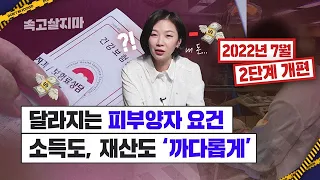 올해(2022년) 7월로 예정된 건강보험료 2단계 개편안 해설