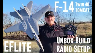 Eflite - F-14 Tomcat - Twin 40mm - Unbox, Build, & Radio Setup