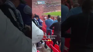 Liverpool Fans Chuck Flare Into Man City section at FA Cup Semi Final! #liverpoolfc #mancity