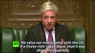 John Bercow throws shade at Trump over Parliament address