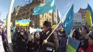 Crimean Tatar Supporting Ukraine in Ottawa. March 9, 2014
