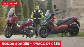 👀 La moda de los scooters "Crossover" | Honda ADV 350 vs KYMCO DTX 350 2022 / 4K / motos.net