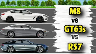 BMW M8 vs 메르세데스 GT63 vs 아우디 RS7: 드래그 레이스