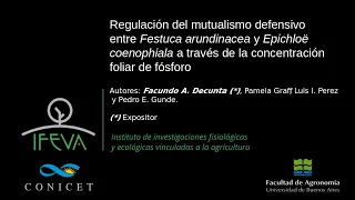 Regulación del mutualismo defensivo entre Festuca arundinacea y Epichloë coenophiala