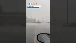 Heavy Rain In Chicago Amid Tornado Watch #chicago #severeweather