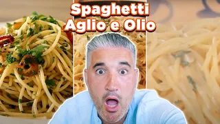 Italian Chef Reacts to Most Popular SPAGHETTI AGLIO e OLIO Videos