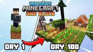 I Survived 100 Days on ONE BLOCK in Minecraft