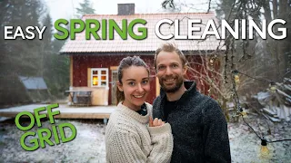 #30 A Realistic Off-Grid Week in our Cabin | Solar panels, Building, Baking & Cleaning