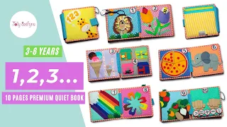 1,2,3 - 10 Pages Premium Quiet Book | Educational Toys for Kids and Toddlers in Germany