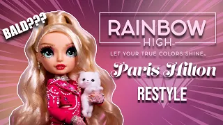 Is she BALD??? Rainbow High x Paris Hilton Restyle