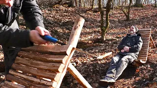 The How To Bushcraft Chair Woodcraft  to Withered Branches  - Built a Forest Chair - ASMR