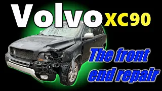 Volvo XC 90. Front end repair. Ремонт переда.