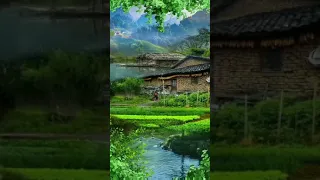 Chinese old houses, River, #natural #beauty #shorts #snowy #trees #short #video #viral #viralvideo