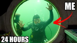 24 HOUR OVERNIGHT CHALLENGE in UNDERWATER HOTEL!