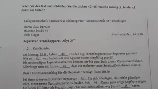 Lesen teil 5 B1 telc DTZ Prüfung