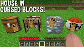 NEVER repeat this STRANGEST HOUSE in CURSED BLOCKS in Minecraft !!!