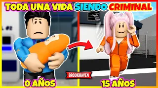 TODA UNA VIDA SIENDO CRIMINAL 😱 Roblox Brookhaven rp Mini Pelicula (Historias con voces)