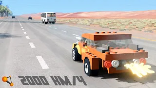 СМЕРТЕЛЬНЫЙ РАЗГОН! ЛЕГО МАШИНКА 1000 Л.С. | BeamNG.drive