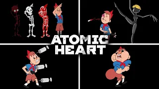 ATOMIC HEART - All Death Animations and Cartoon Soviet Boy Death Scenes (4K)