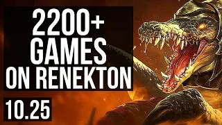 RENEKTON vs ILLAOI (TOP) | 2200+ games, 1.3M mastery, 12/3/9, Legendary | KR Master | v10.25