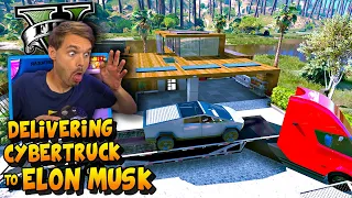 GTA 5 Real Life Mod: Cybertruck Delivery to Elon Musk's House #GTA5RealLifeMod #GTA5Mods #GTA5