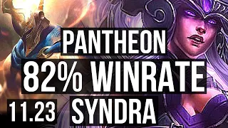 PANTHEON vs SYNDRA (MID) | 82% winrate | KR Diamond | 11.23