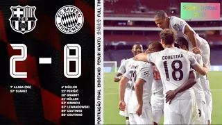 Бавария 8:2 Барселона. Обзор матча Лига чемпионов 1/4 финала 2020. HD Bayern 8:2 Barcelona All goals