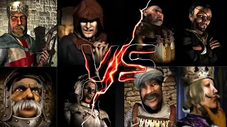 LIONHEART ABBOT MARSHALL RAT VS PIG SNAKE SULTAN PHILIPP | 4 VS 4 | Stronghold Crusader AI Battle