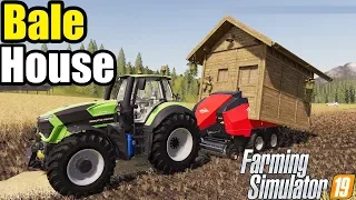 Farming Simulator 19 | MINI AND SWEET BALE HOUSE MAKING 👏👏👏