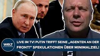 UKRAINE-KRIEG: Live im TV! Putin trifft seine "Agenten an der Front"! Spekulationen über Minimalziel