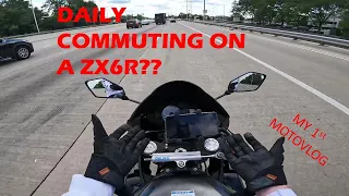 DAILY COMMUTING ON A ZX6R IS A THING? Very FIRST Motovlog!