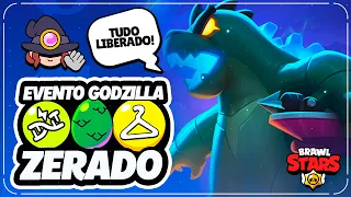 ZEREI COMPLETAMENTE O EVENTO GODZILLA! TODAS AS SKINS LIBERADAS e 154 OVOS MONSTRUOSOS! BRAWL STARS