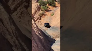 Chevy Silverado goes up Hell’s Gate - Hells Revenge Trail Moab, UT